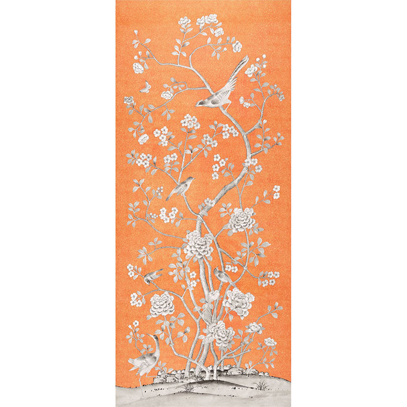Schumacher Chinois Palais Wallpaper 5007124 / Tangerine