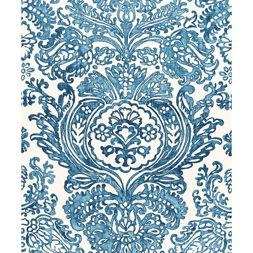 SCHUMACHER TREMEZZO DAMASK FABRIC 175090 / CASPIAN