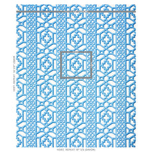 Load image into Gallery viewer, SCHUMACHER ZANZIBAR TRELLIS FABRIC 175748 / BLUE