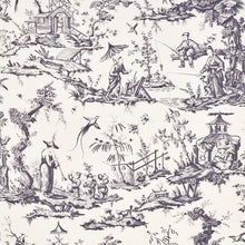 Load image into Gallery viewer, SCHUMACHER SHENGYOU TOILE FABRIC 175806 / BLACK