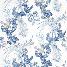 Load image into Gallery viewer, Schumacher Peacock Fabric 175915 / Porcelain