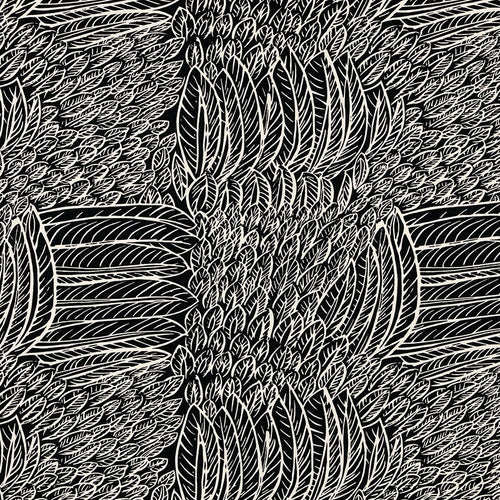 SCHUMACHER FEATHERFEST FABRIC 176234 / BLACK