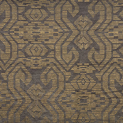SCHUMACHER GILDED FABRIC 176511 / PEWTER