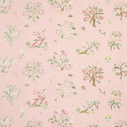 SCHUMACHER MAGICAL MENAGERIE FABRIC 176754 / BLUSH