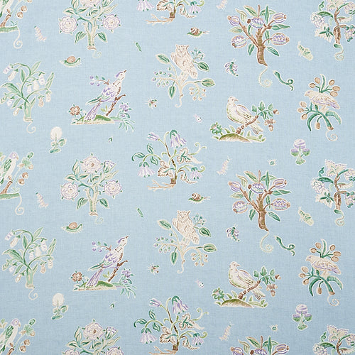 SCHUMACHER MAGICAL MENAGERIE FABRIC 176755 / SKY