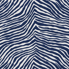 Load image into Gallery viewer, SCHUMACHER ICONIC ZEBRA FABRIC 177440 / BLUE