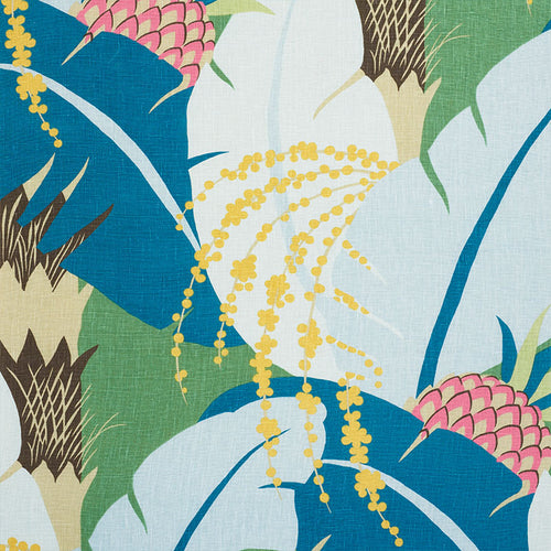 SCHUMACHER ANANAS FABRIC 177541 / PEACOCK