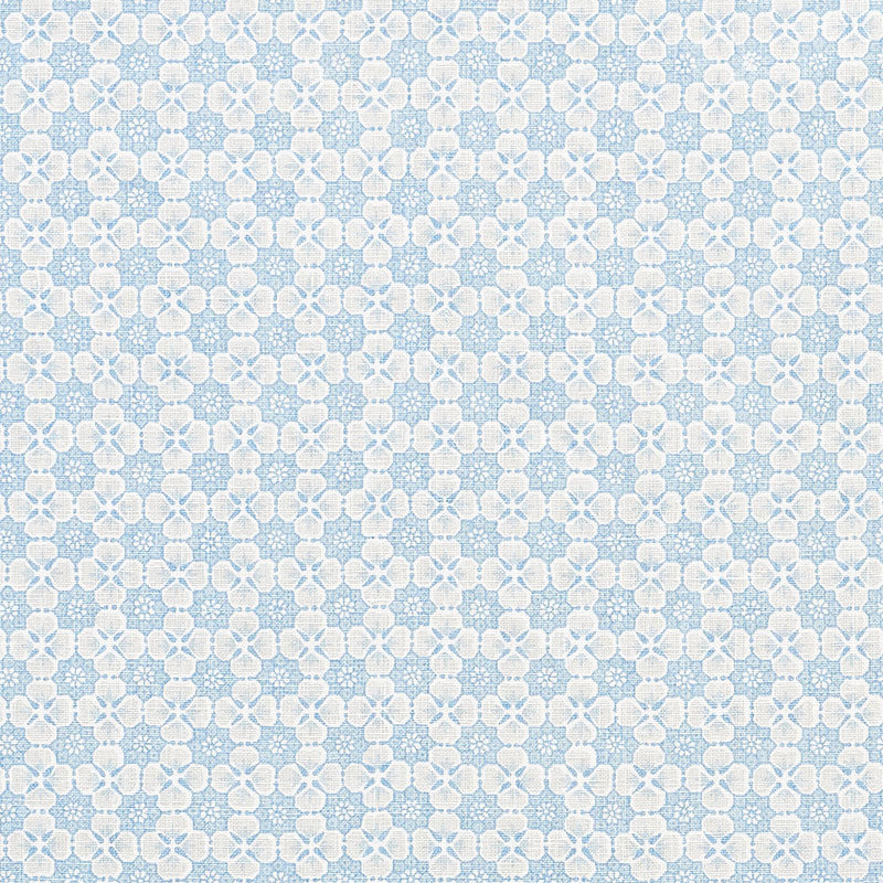 SCHUMACHER PALISADES FLORET FABRIC / CHINA BLUE