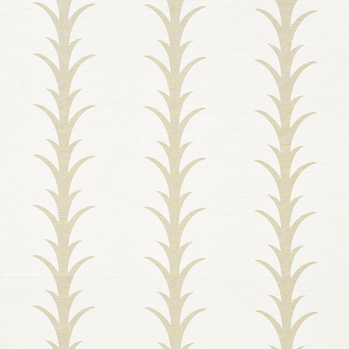 SCHUMACHER ACANTHUS STRIPE FABRIC / SAND