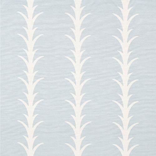 SCHUMACHER ACANTHUS STRIPE FABRIC / SKY