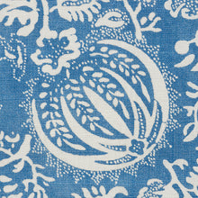 Load image into Gallery viewer, SCHUMACHER POMEGRANATE PRINT FABRIC 177690 / INDIGO