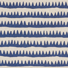 Load image into Gallery viewer, SCHUMACHER CORFU STRIPE FABRIC / NAVY