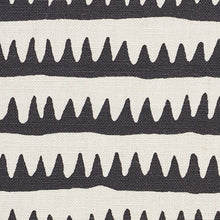 Load image into Gallery viewer, SCHUMACHER CORFU STRIPE FABRIC / BLACK