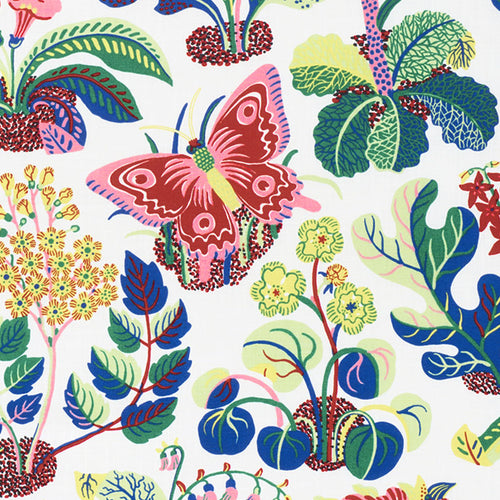 SCHUMACHER EXOTIC BUTTERFLY INDOOR/OUTDOOR FABRIC 177980 / SPRING
