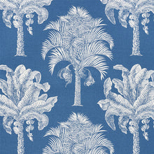 Load image into Gallery viewer, SCHUMACHER GRAND PALMS FABRIC 178002 / BLUE
