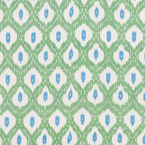 SCHUMACHER INDIO IKAT FABRIC / GREEN