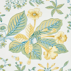 Schumacher Pomegranate Botanical Fabric 178123 / Citron