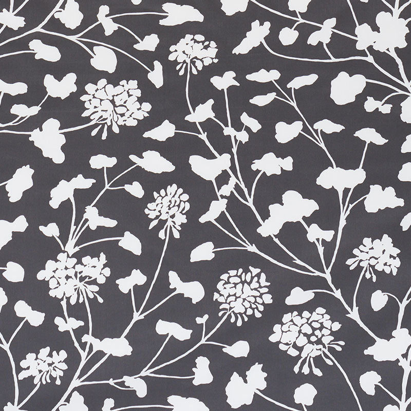 SCHUMACHER PENNICK CHINTZ FABRIC 178541 / BLACK