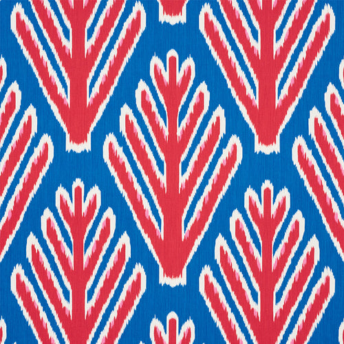 SCHUMACHER BODHI TREE FABRIC 178561 / BLUE & RED