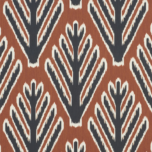 SCHUMACHER BODHI TREE FABRIC 178562 / BROWN & BLACK