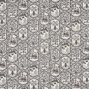 SCHUMACHER TING TING FABRIC 178570 / BLACK