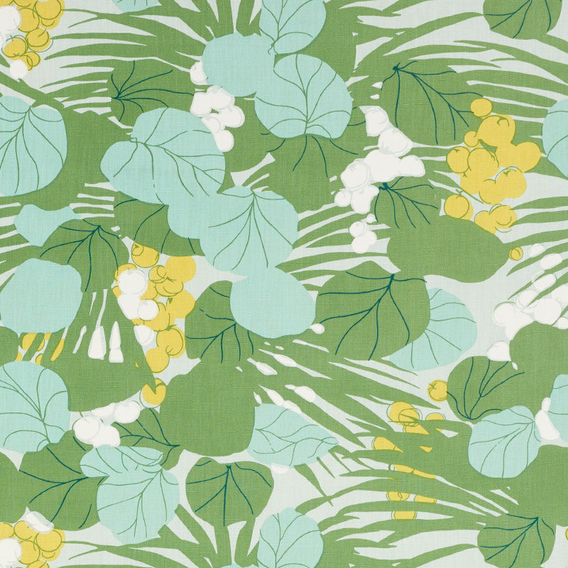 SCHUMACHER SEA GRAPES FABRIC 178630 / PALM