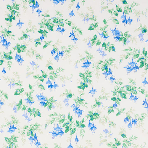 SCHUMACHER GARDEN GATE CHINTZ FABRIC 178680 / COBALT