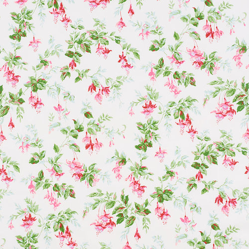 SCHUMACHER GARDEN GATE CHINTZ FABRIC 178681 / MAGENTA