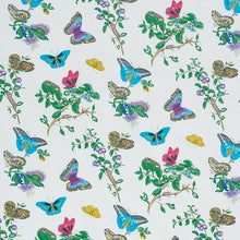 Load image into Gallery viewer, SCHUMACHER BAUDIN BUTTERFLY CHINTZ FABRIC 178721 / TURQUOISE