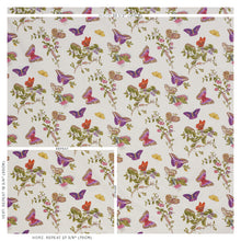Load image into Gallery viewer, SCHUMACHER BAUDIN BUTTERFLY CHINTZ FABRIC 178722 / PURPLE