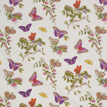 Load image into Gallery viewer, SCHUMACHER BAUDIN BUTTERFLY CHINTZ FABRIC 178722 / PURPLE