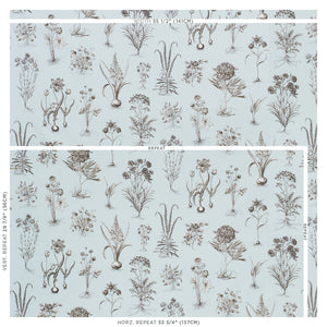 SCHUMACHER CABOT BOTANICAL FABRIC 178750 / SKY