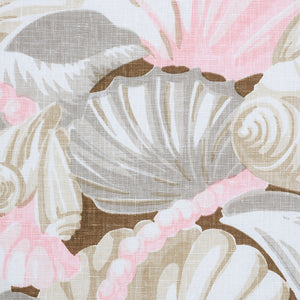 SCHUMACHER BEDOLINA CHINTZ FABRIC 178781 / PINK & NATURAL