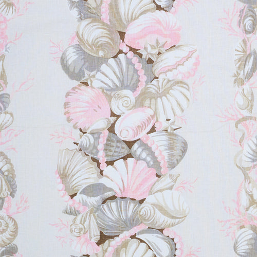 SCHUMACHER BEDOLINA CHINTZ FABRIC 178781 / PINK & NATURAL