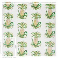 Load image into Gallery viewer, SCHUMACHER PINEAPPLES CHINTZ FABRIC 178800 / IVORY