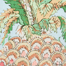 Load image into Gallery viewer, SCHUMACHER PINEAPPLES CHINTZ FABRIC 178801 / SKY