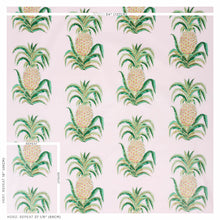Load image into Gallery viewer, SCHUMACHER PINEAPPLES CHINTZ FABRIC 178802 / BLUSH
