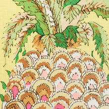 Load image into Gallery viewer, SCHUMACHER PINEAPPLES CHINTZ FABRIC 178803 / YELLOW