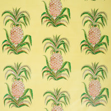 Load image into Gallery viewer, SCHUMACHER PINEAPPLES CHINTZ FABRIC 178803 / YELLOW