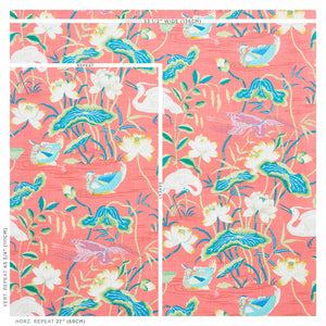 Schumacher Lotus Garden Fabric 179041 / Red