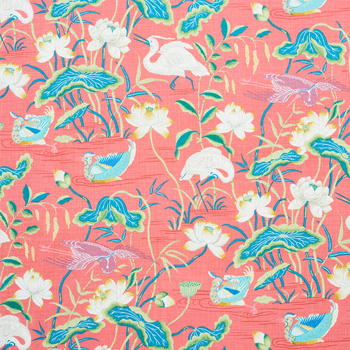 Schumacher Lotus Garden Fabric 179041 / Red