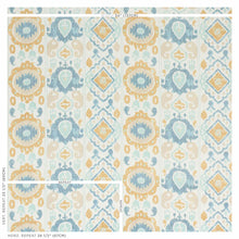 Load image into Gallery viewer, SCHUMACHER ELIZIA IKAT FABRIC 179050 / SKY &amp; OCHRE