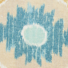 Load image into Gallery viewer, SCHUMACHER ELIZIA IKAT FABRIC 179050 / SKY &amp; OCHRE