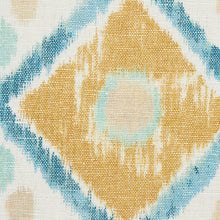 Load image into Gallery viewer, SCHUMACHER ELIZIA IKAT FABRIC 179050 / SKY &amp; OCHRE