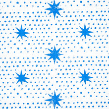 Load image into Gallery viewer, Schumacher Spot &amp; Star Fabric 179160 / Blue