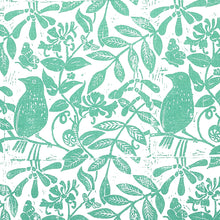 Load image into Gallery viewer, Schumacher Bird &amp; Bee Fabric 179211 / Sea Glass