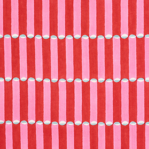 SCHUMACHER LUNA FABRIC 179280 / PINK & RED