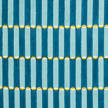 Load image into Gallery viewer, SCHUMACHER LUNA FABRIC 179281 / BLUE &amp; TURMERIC