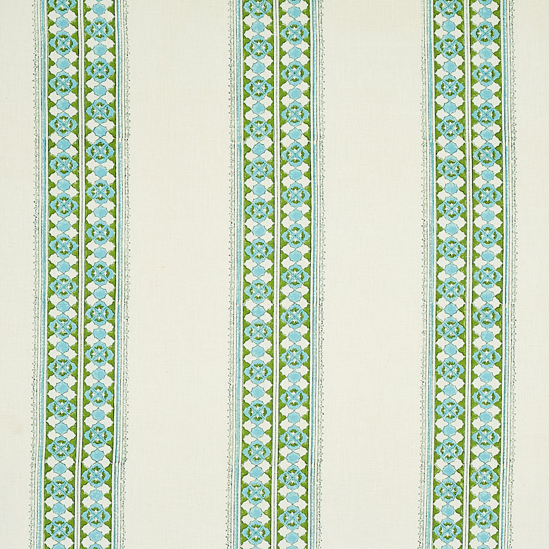 Schumacher Amira Hand Blocked Print Fabric 179370 / Leaf