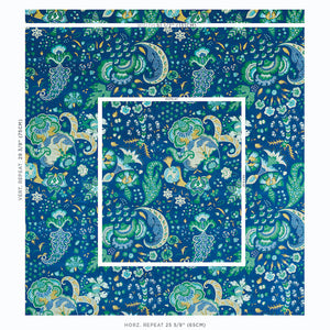 Schumacher Majorelle Velvet Fabric 179420 / Blue